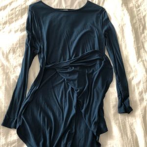 Dark Teal side slit top